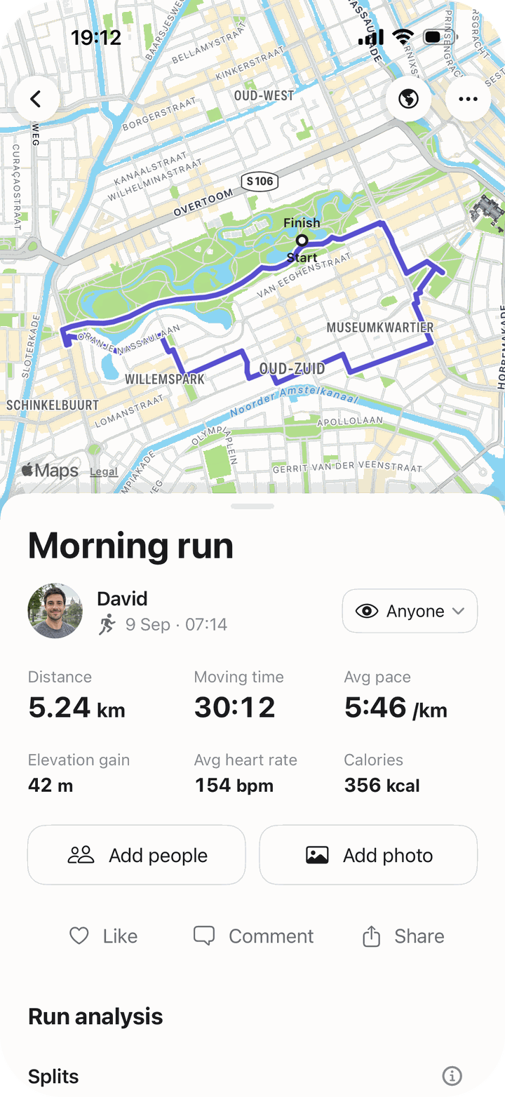 A morning run in Bayda: the route on a map, 5.24 kilometres in 30 minutes 12 at 5:46 per kilometre.